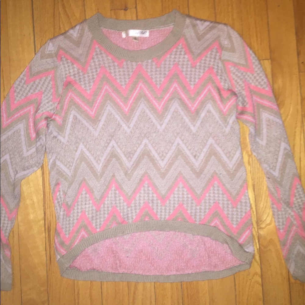 Tan and Pink Sweater